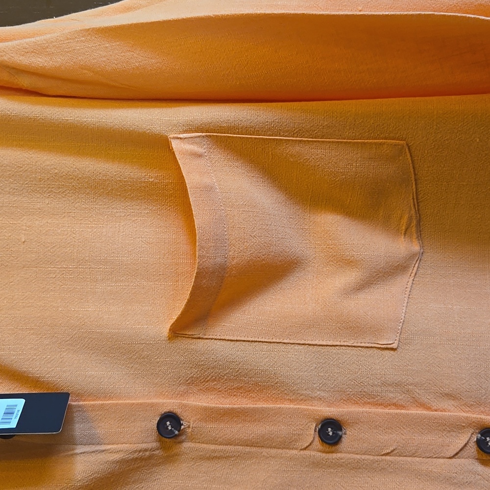 Fashion Nova-Orange long sleeved,collared,button down front shirt Sz 2XL NWT - Picture 8 of 10